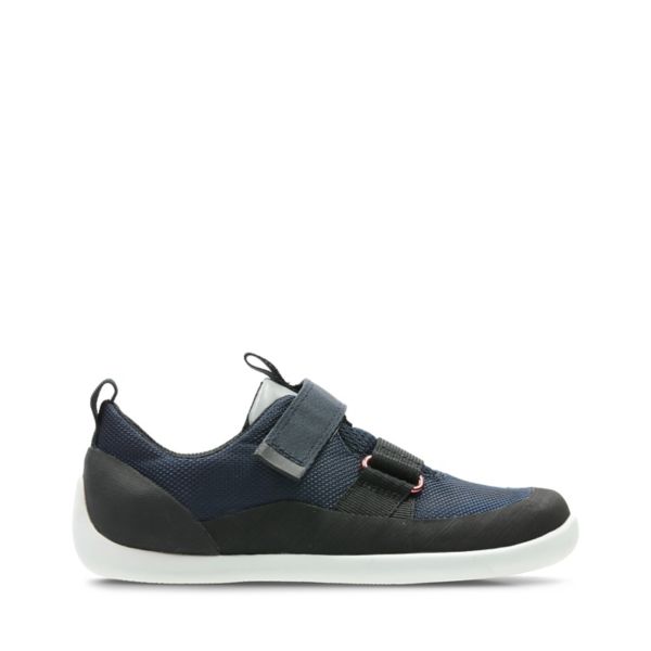 Clarks Boys Play Pioneer Casual Shoes Navy | CA-5946708